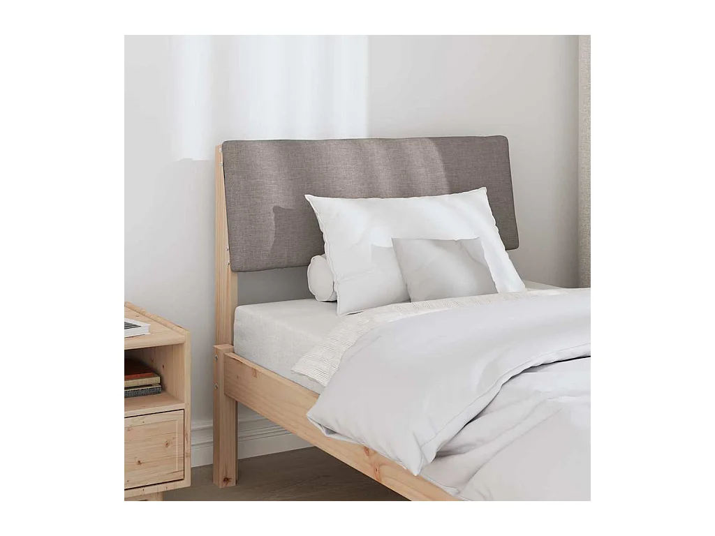 Tête de lit capitonnée Taupe 75 cm Pin massif