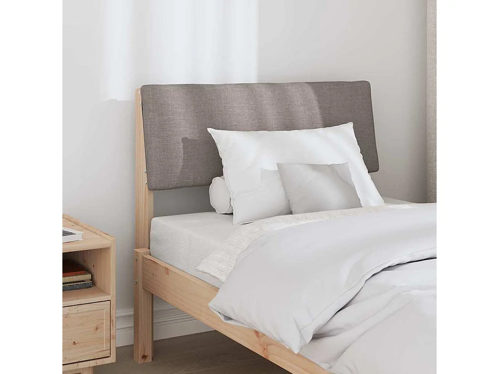 Cabecero tapizado Taupé 75 cm Madera de pino macizo