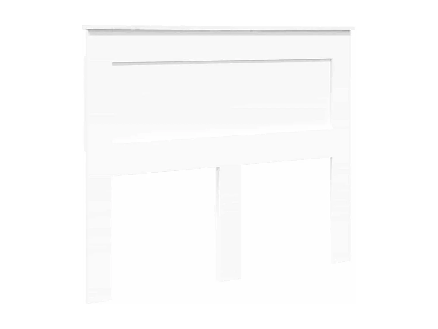 Tête de lit avec tête de lit Blanc 120 cm Bois d'ingénierie