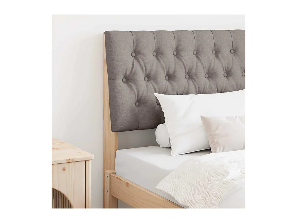 Cabeceira estofada Cinzento-acastanhado 90 cm