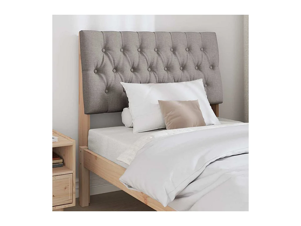 Cabeceira estofada Cinzento-acastanhado 90 cm