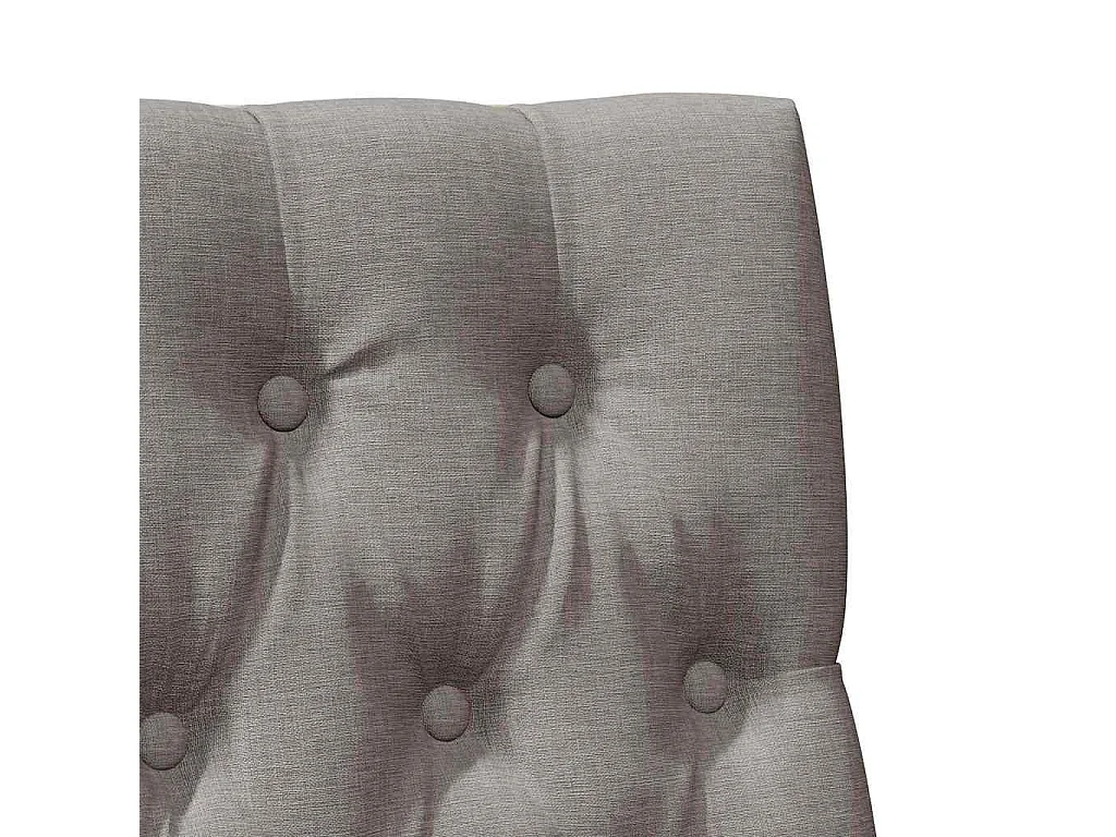 Tête de lit capitonnée Taupe 90 cm Pin massif