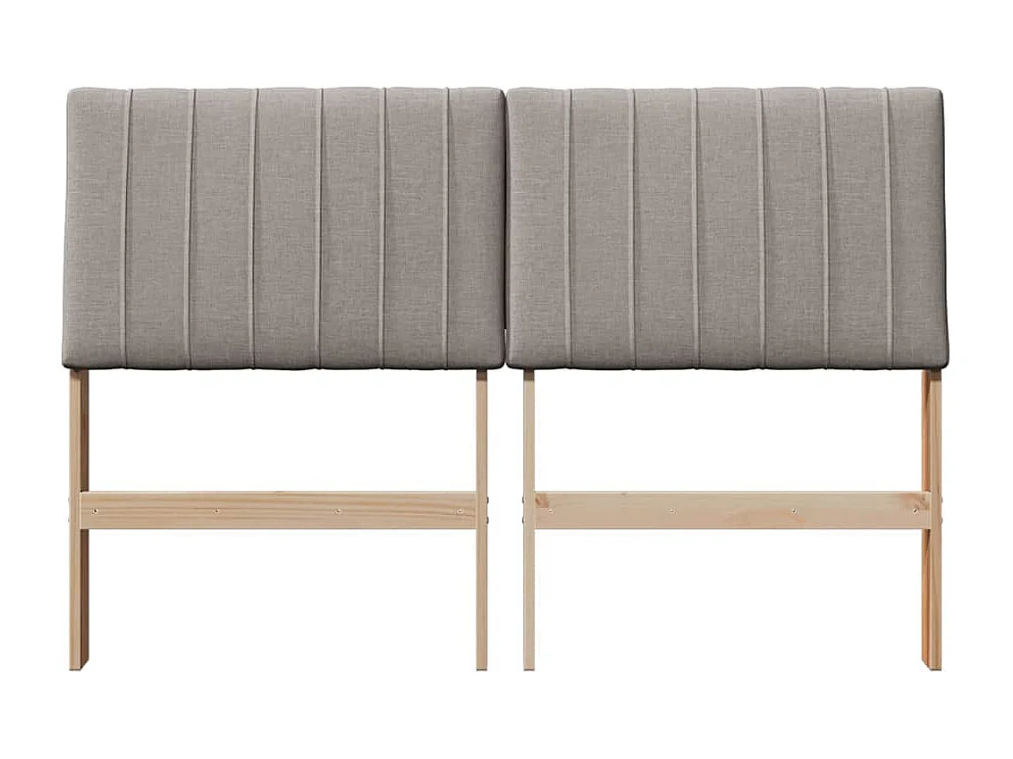 Cabeceira estofada Cinzento-acastanhado 140 cm