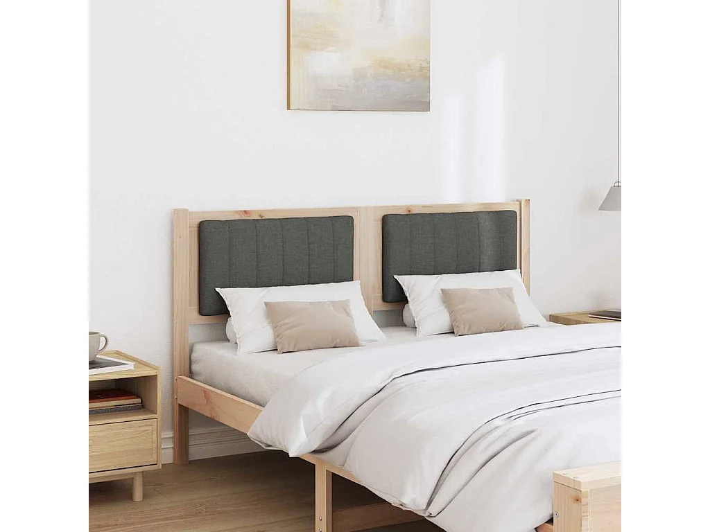 Cabeceira estofada com cabeceira Castanho 140 cm