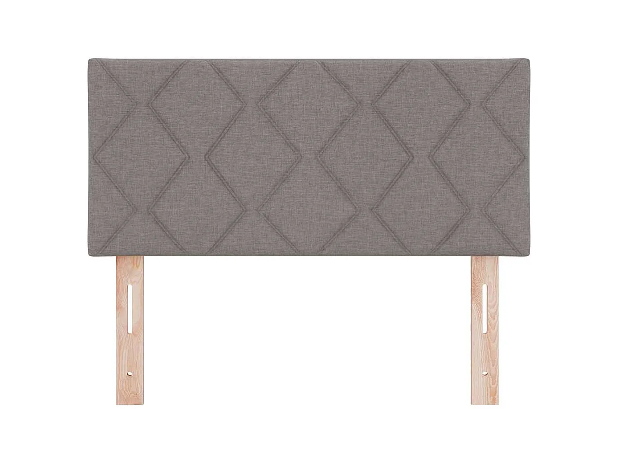 Stoffen Hoofdbord Geometrisch met hoofdeinde Taupe 90 cm Stof