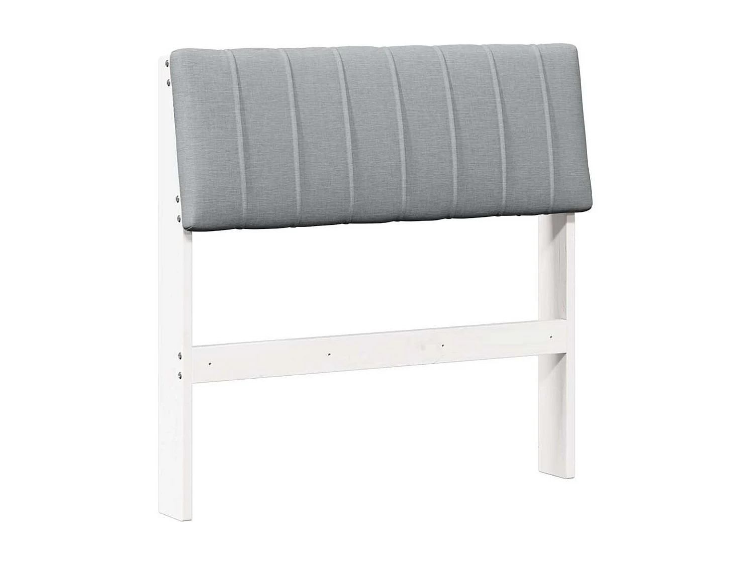 Tête de lit capitonnée Gris clair 75 cm Pin massif