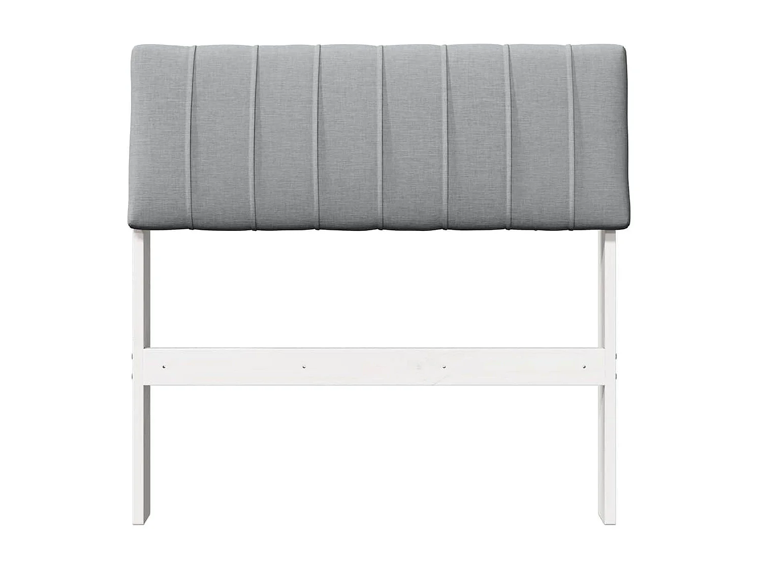 Tête de lit capitonnée Gris clair 75 cm Pin massif