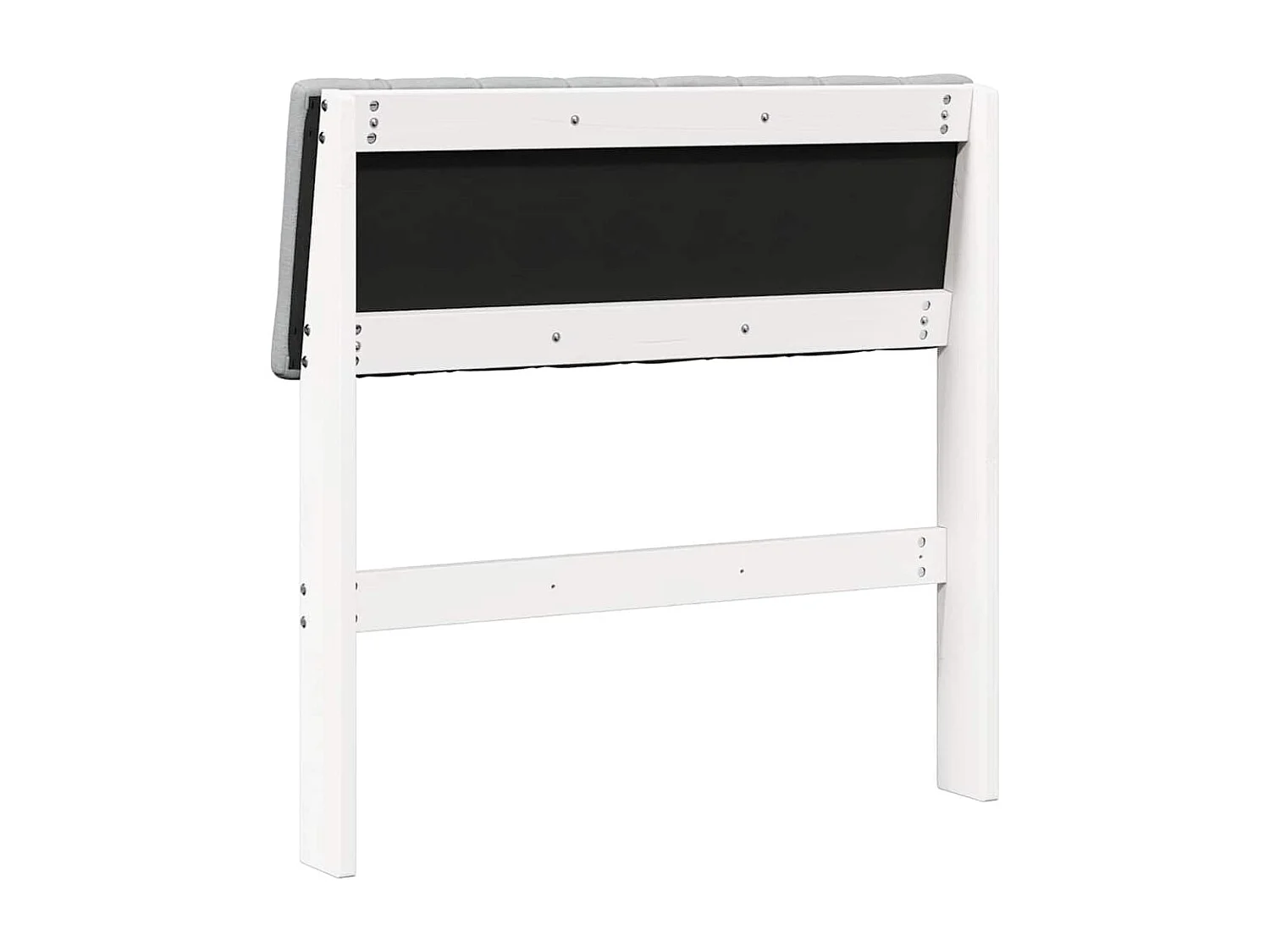 Tête de lit capitonnée Gris clair 75 cm Pin massif