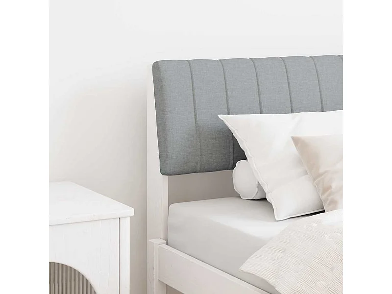 Tête de lit capitonnée Gris clair 75 cm Pin massif