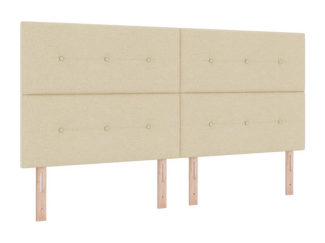 Tête de lit Hauteur réglable Manuel Crème 200 cm tissu