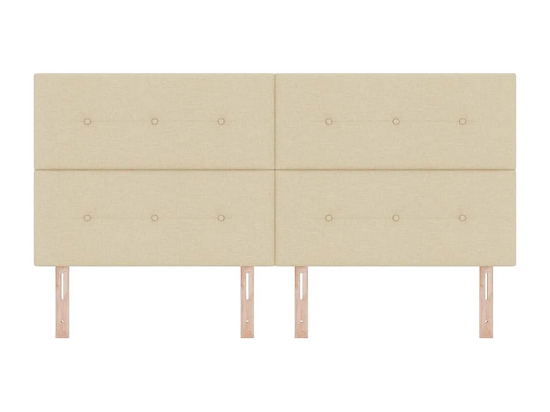 Tête de lit Hauteur réglable Manuel Crème 200 cm tissu