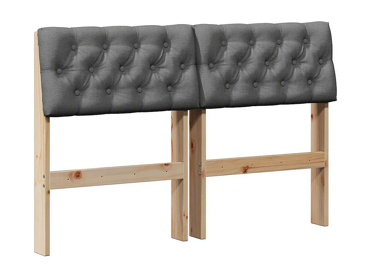 Cabeceira estofada Cinza Escuro 120 cm