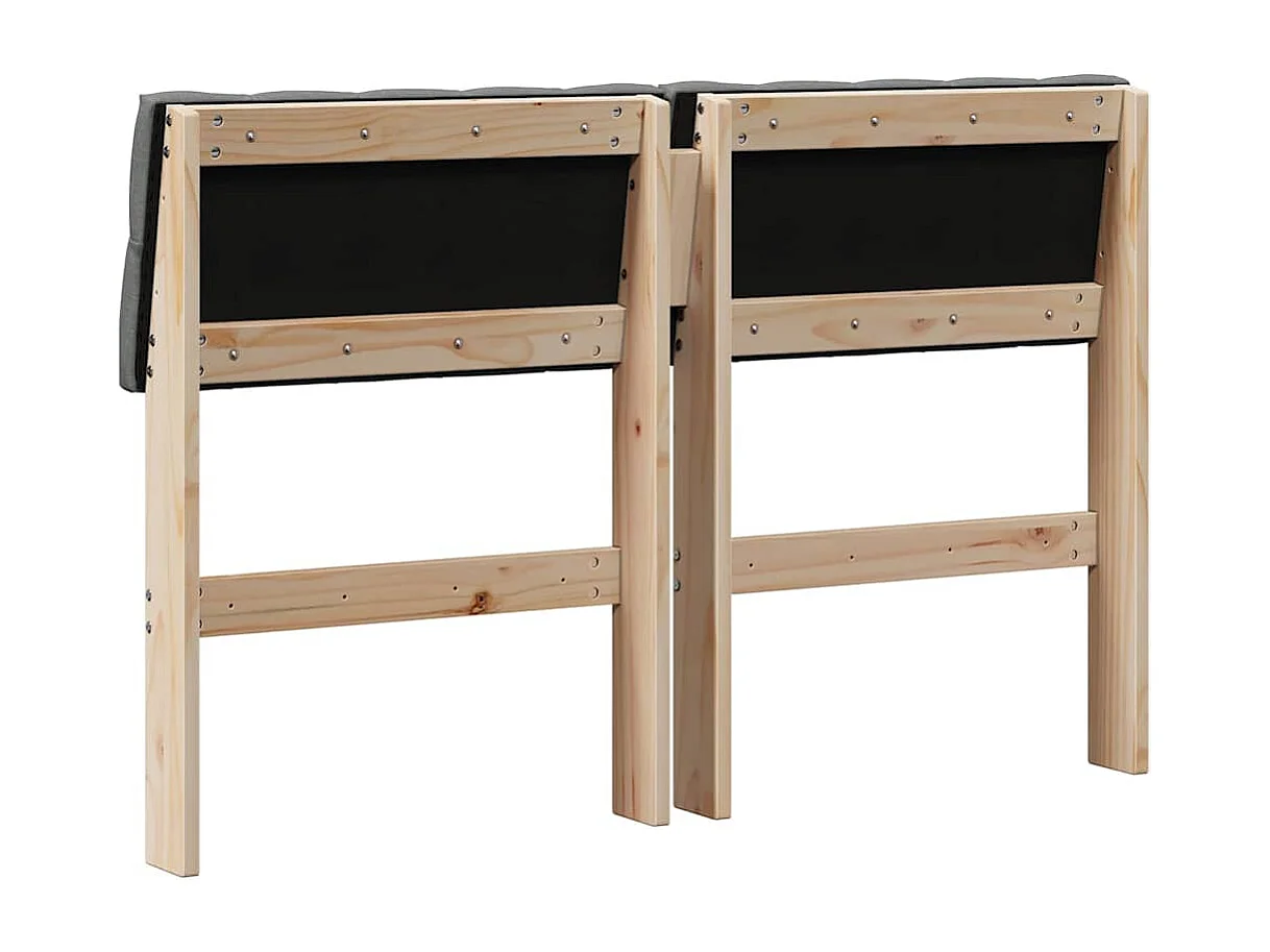 Cabeceira estofada Cinza Escuro 120 cm