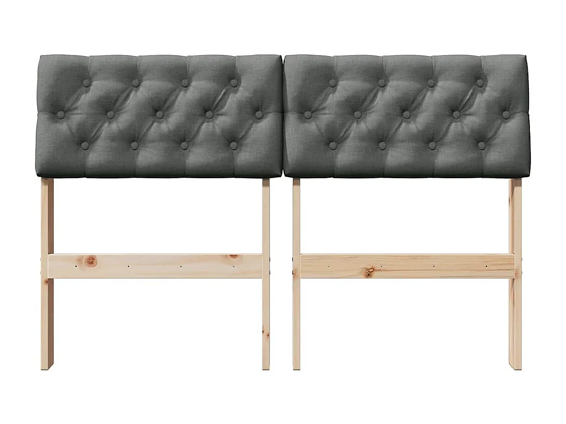 Cabeceira estofada Cinza Escuro 120 cm