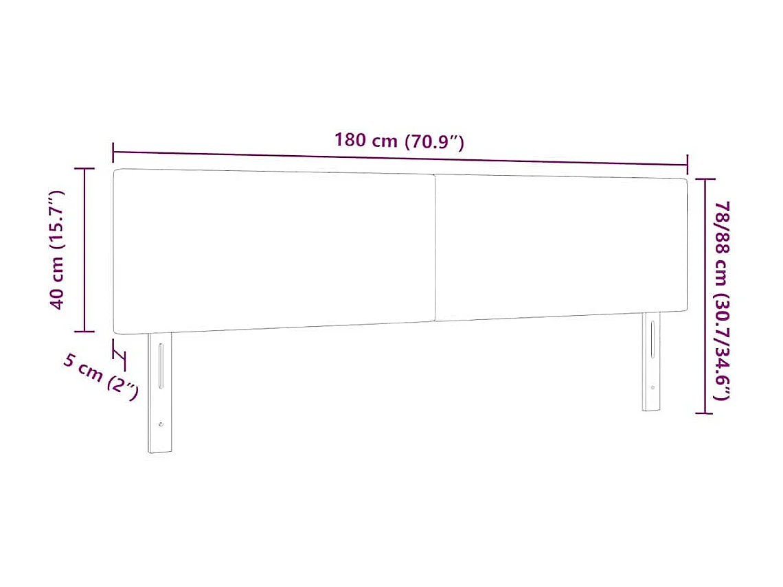 Cabecero LED con luces de tiras LED Gris claro 180 cm tela