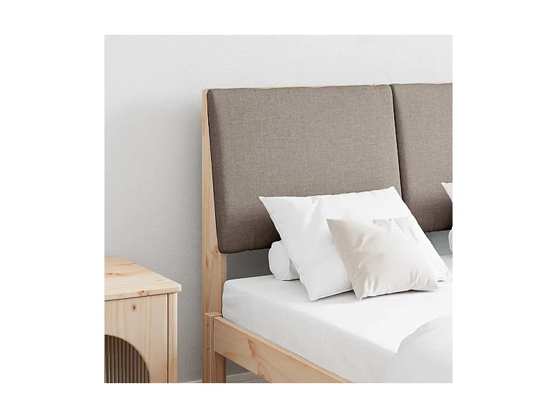 Cabeceira estofada Cinzento-acastanhado 120 cm
