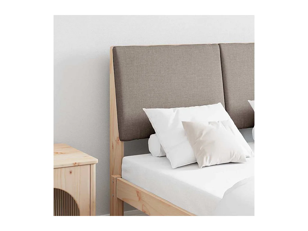 Cabeceira estofada Cinzento-acastanhado 120 cm
