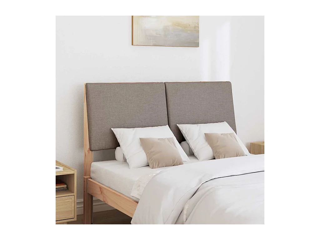 Cabeceira estofada Cinzento-acastanhado 120 cm