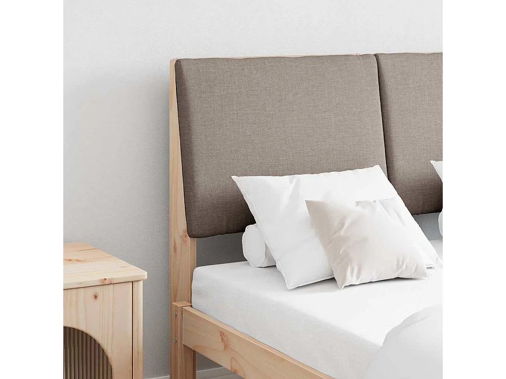 Cabeceira estofada Cinzento-acastanhado 120 cm