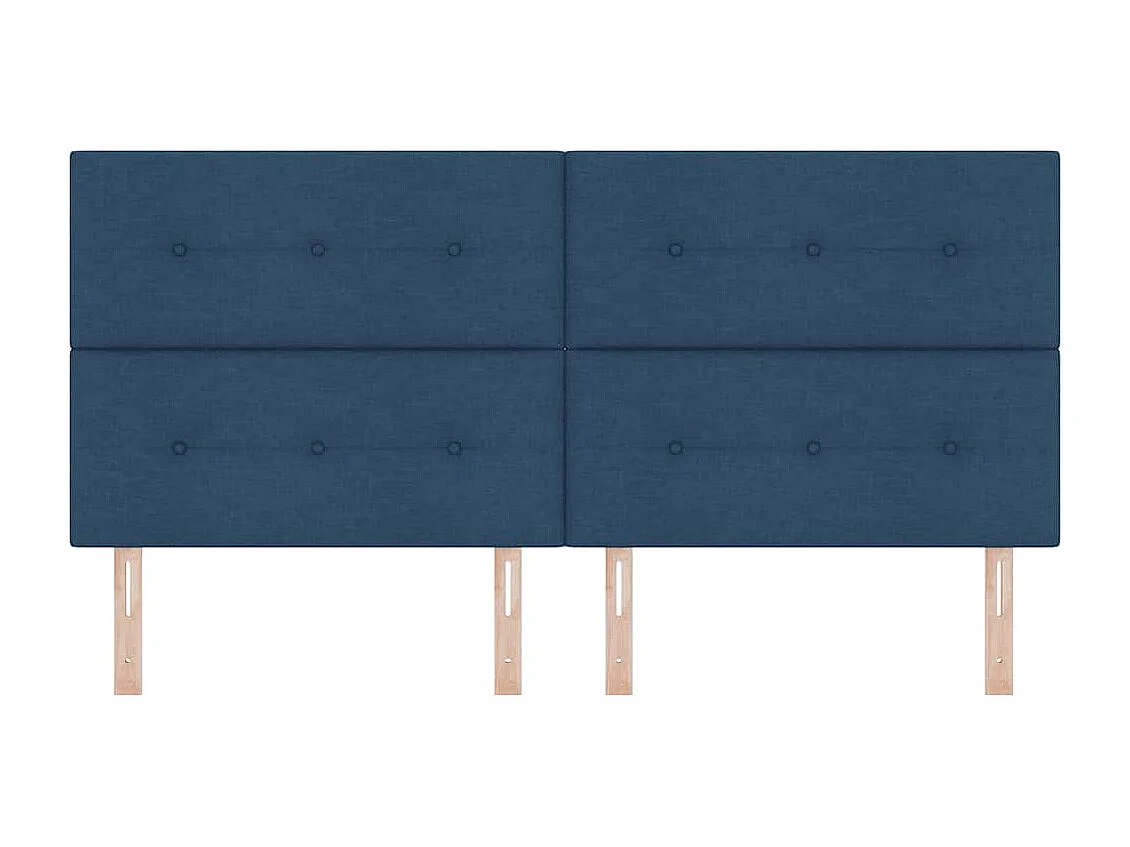 Tête de lit avec tête de lit Bleu 200 cm tissu