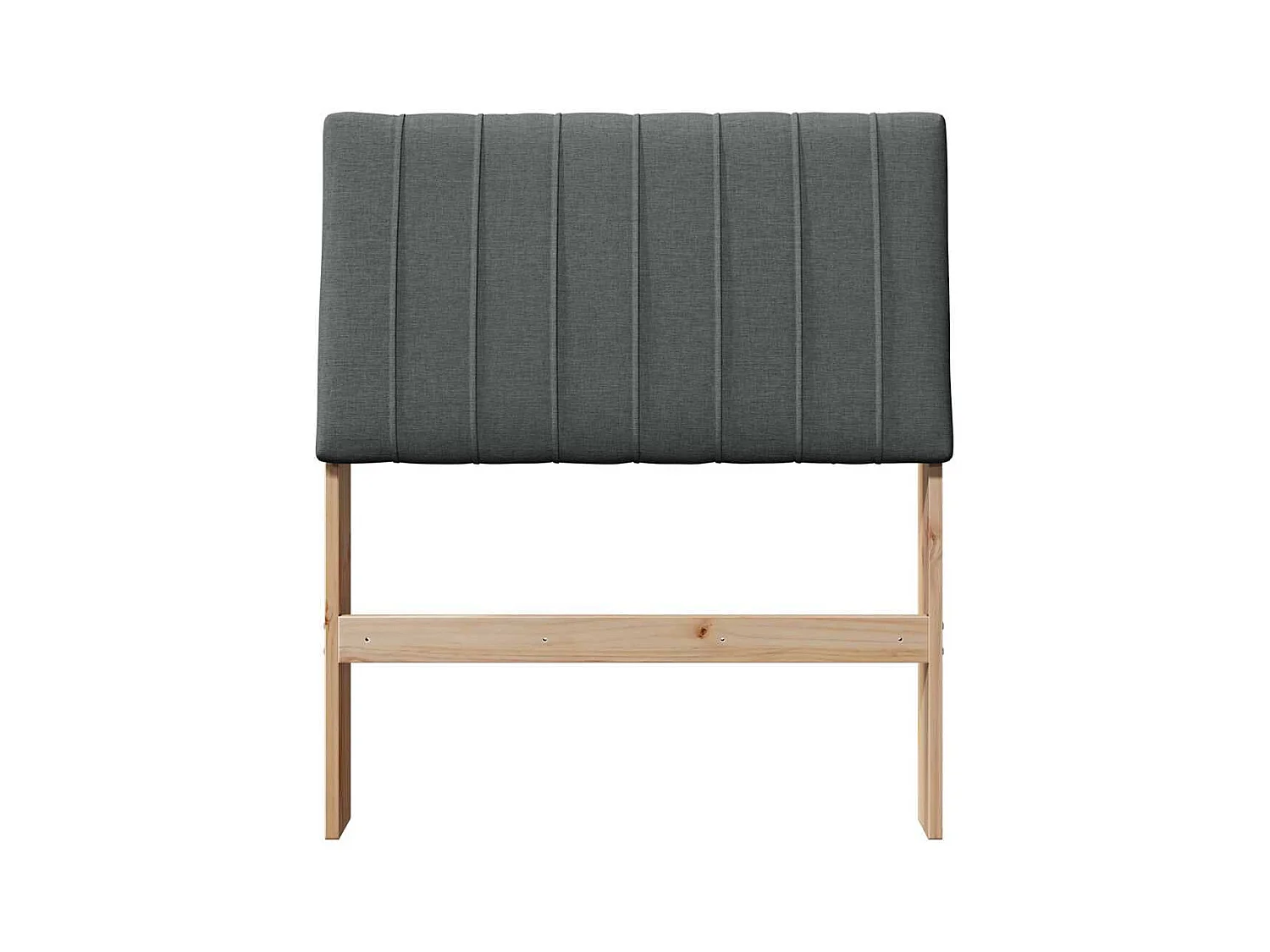 Cabecero tapizado Gris oscuro 80 cm Madera de pino macizo