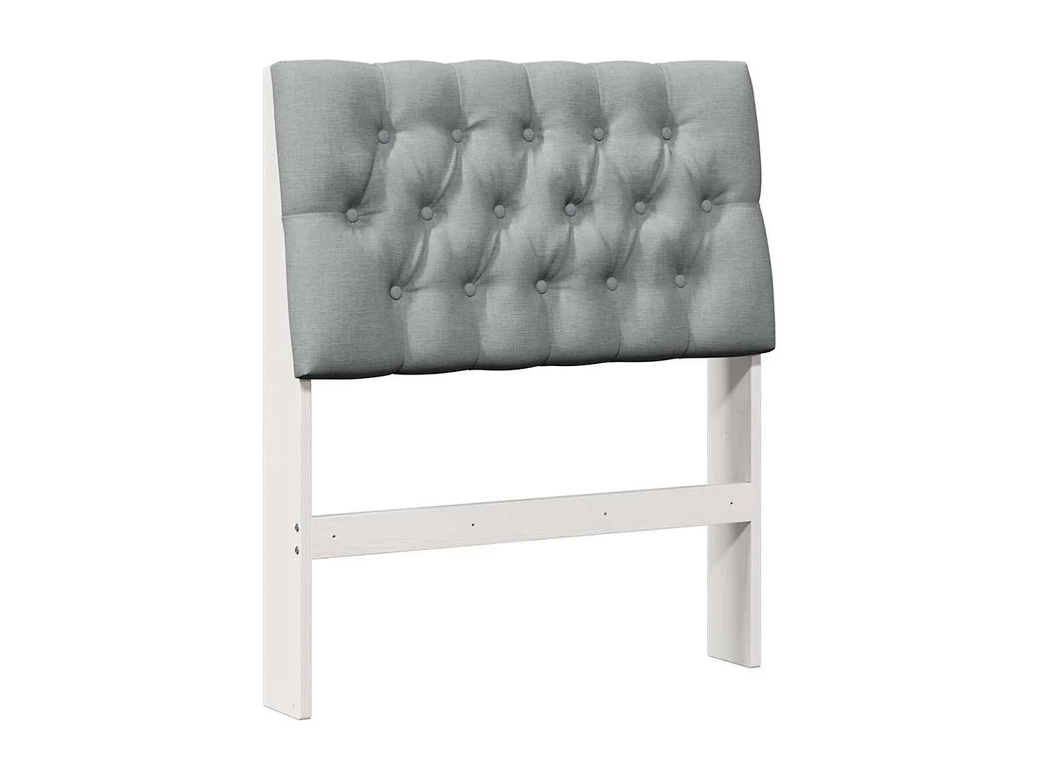 Tête de lit capitonnée Gris clair 80 cm Pin massif