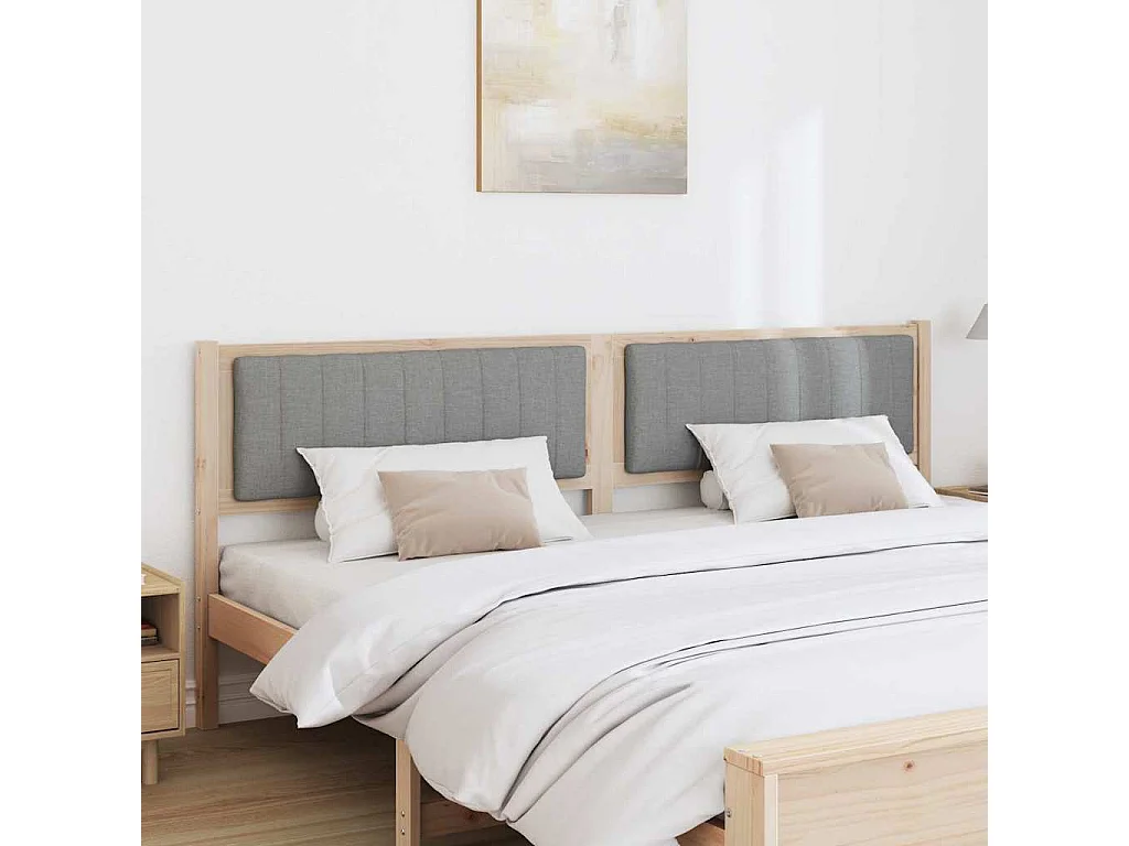 Cabeceira estofada com cabeceira Castanho 200 cm