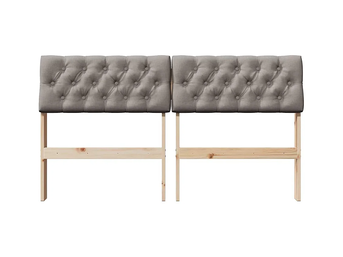Cabecero tapizado Taupé 160 cm Madera de pino macizo