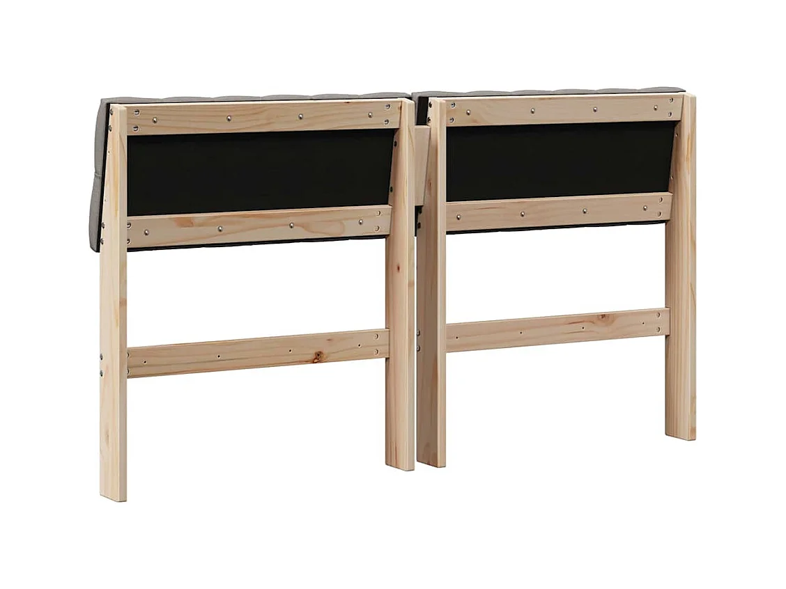 Cabecero tapizado Taupé 160 cm Madera de pino macizo