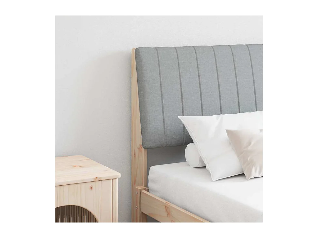 Cabeceira estofada Cinzento-claro 160 cm