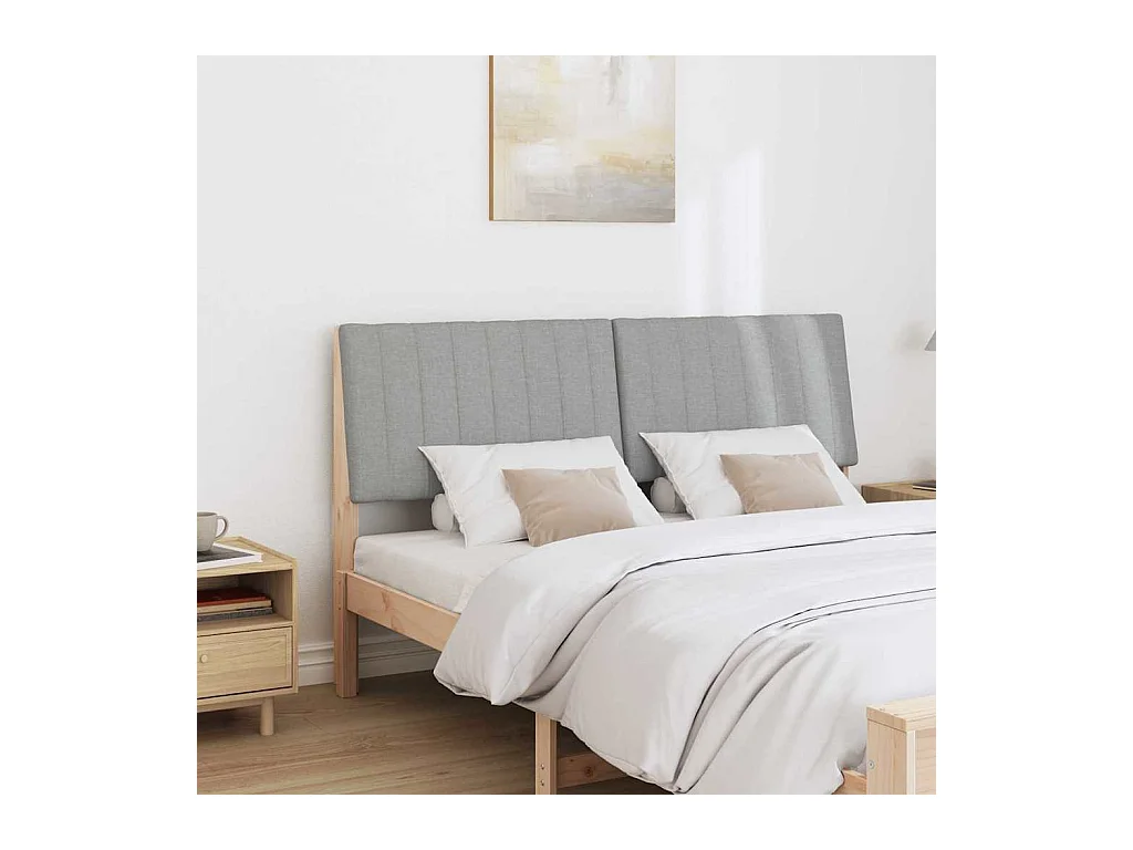 Cabeceira estofada Cinzento-claro 160 cm
