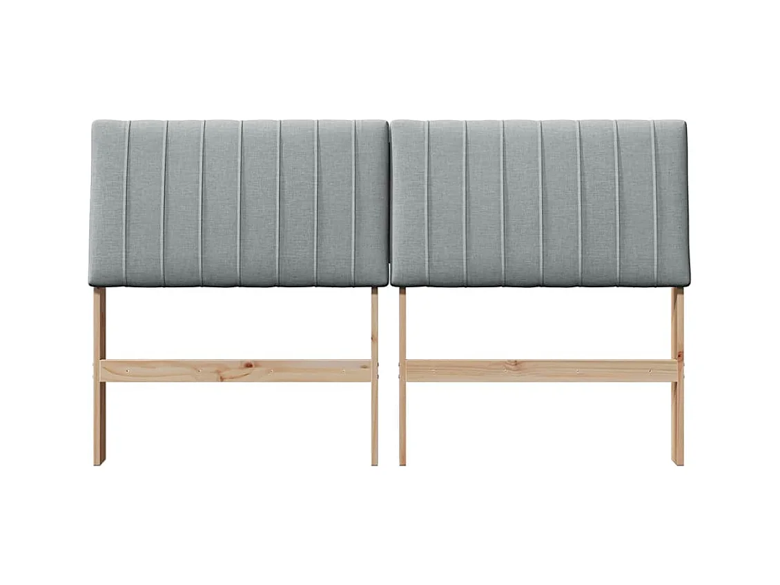 Cabeceira estofada Cinzento-claro 160 cm
