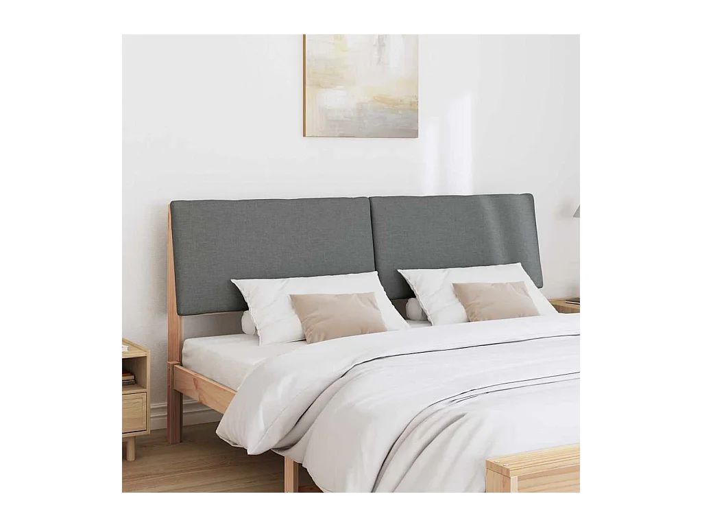 Cabeceira estofada Cinza Escuro 180 cm
