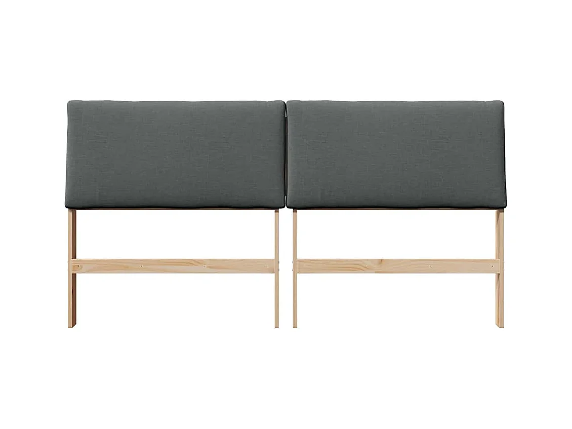 Cabeceira estofada Cinza Escuro 180 cm