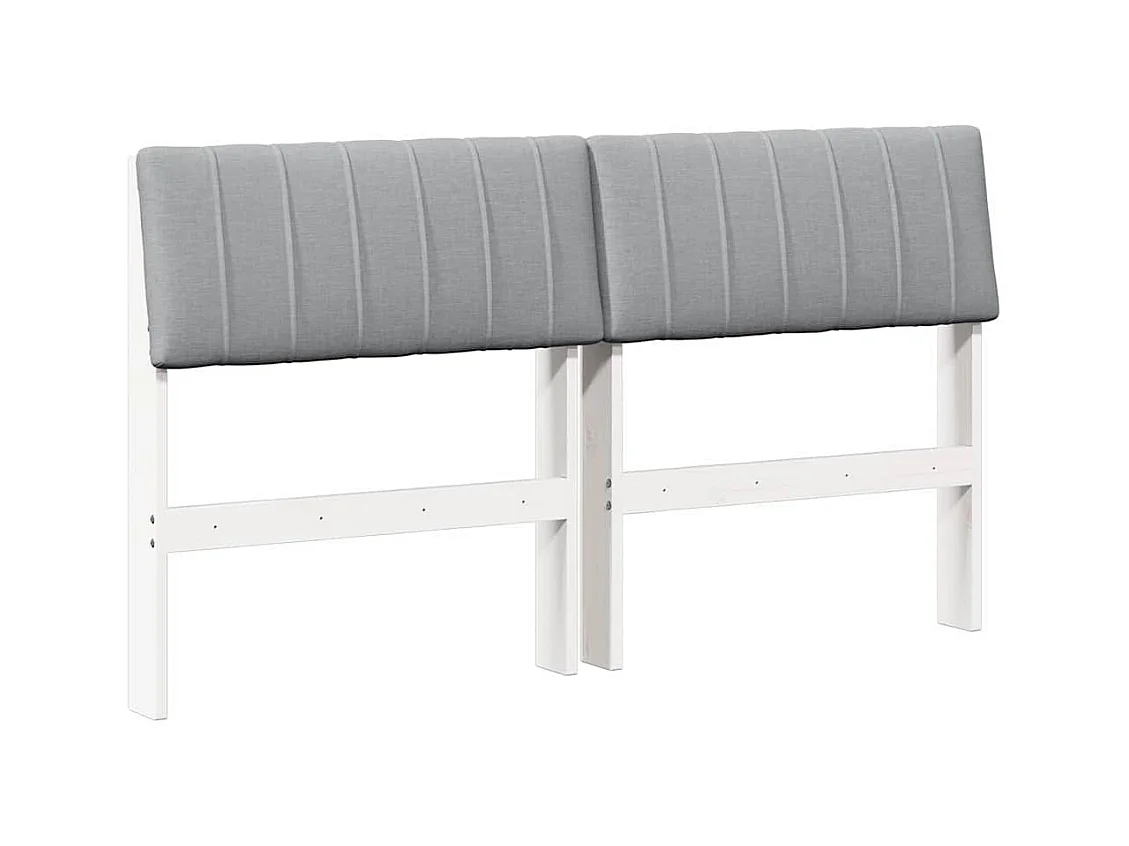 Tête de lit capitonnée Gris clair 140 cm Pin massif