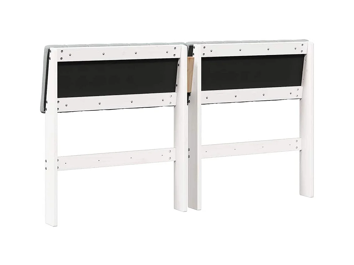 Tête de lit capitonnée Gris clair 140 cm Pin massif