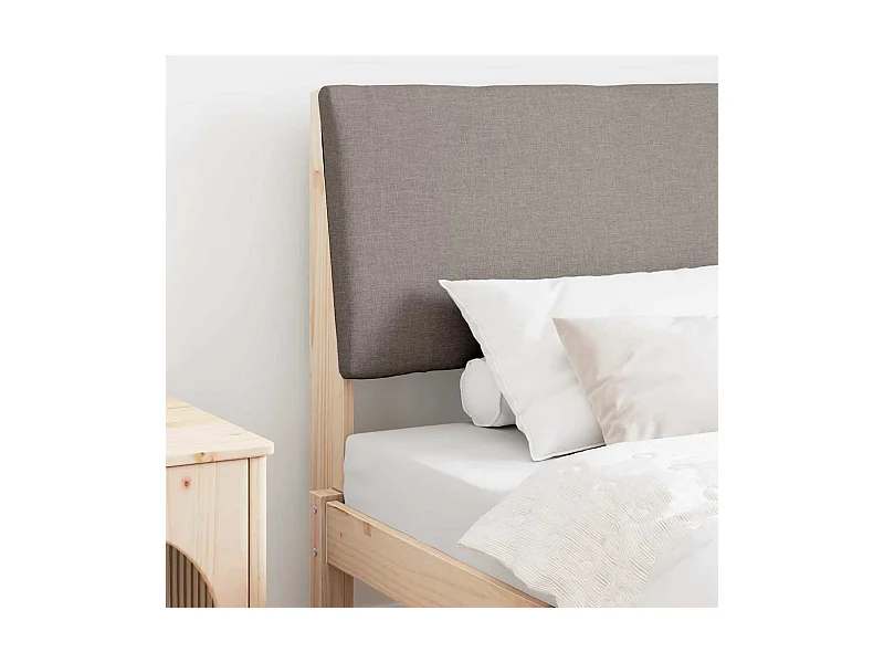 Cabecero tapizado Taupé 100 cm Madera de pino macizo