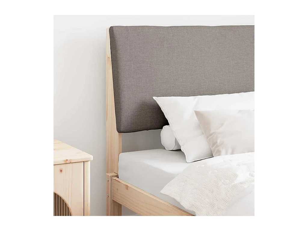 Cabecero tapizado Taupé 100 cm Madera de pino macizo