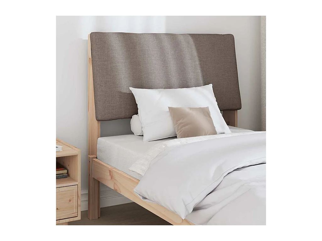 Cabecero tapizado Taupé 100 cm Madera de pino macizo