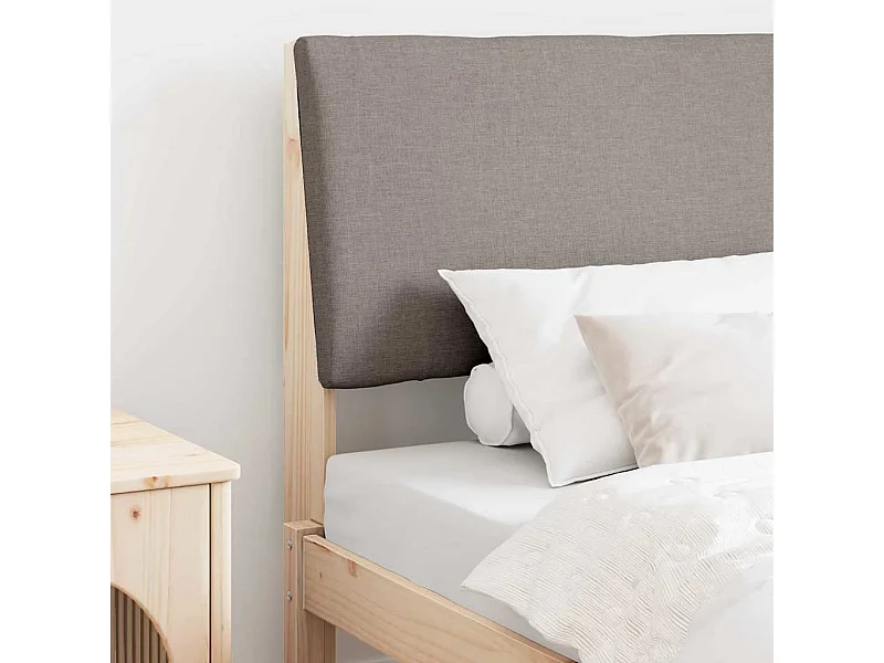 Cabecero tapizado Taupé 100 cm Madera de pino macizo