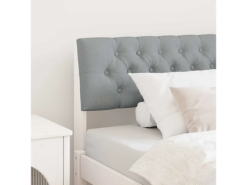 Tête de lit capitonnée Gris clair 100 cm Pin massif