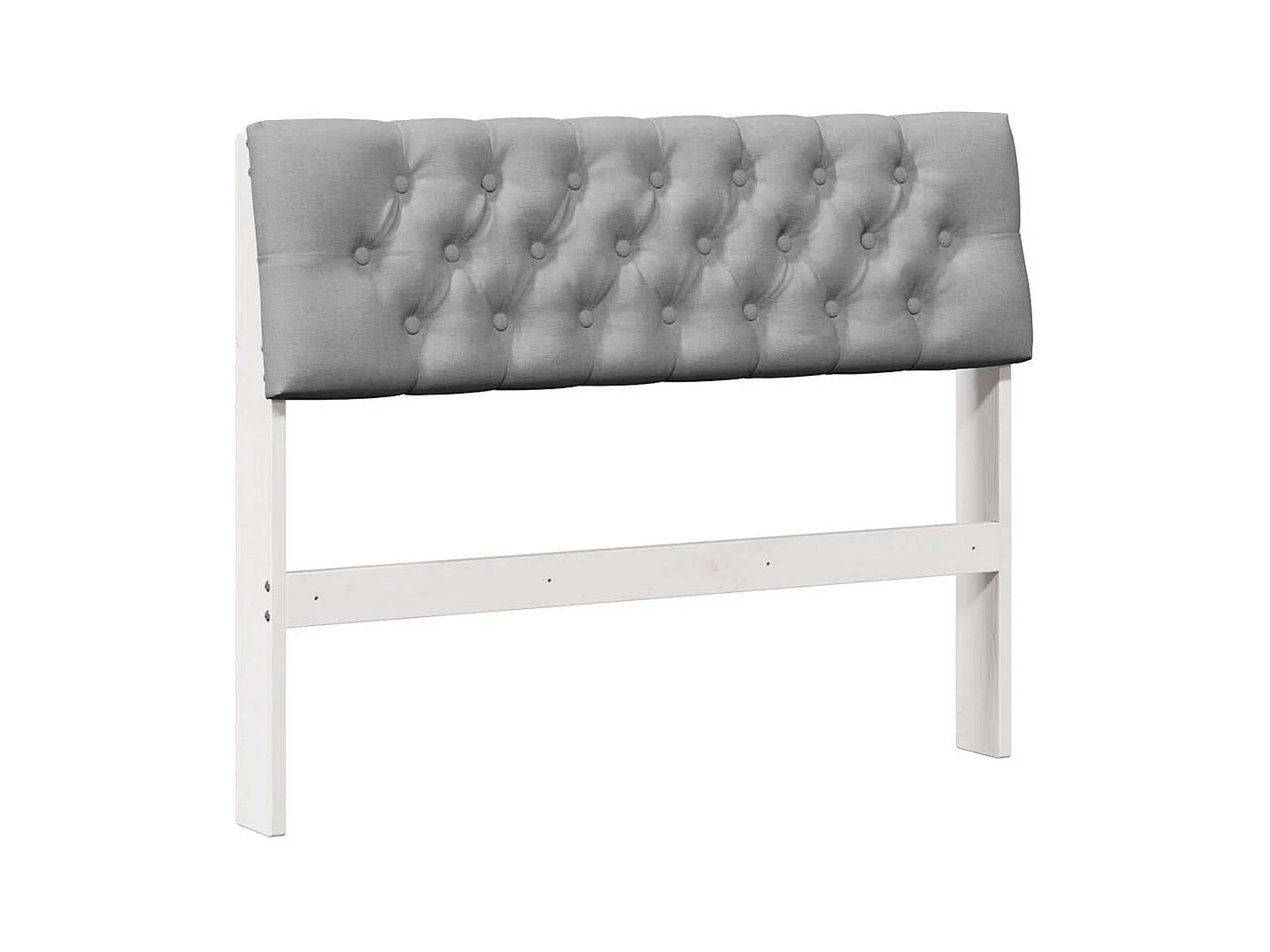 Tête de lit capitonnée Gris clair 100 cm Pin massif