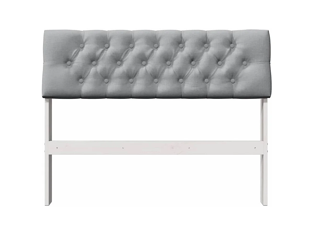 Tête de lit capitonnée Gris clair 100 cm Pin massif