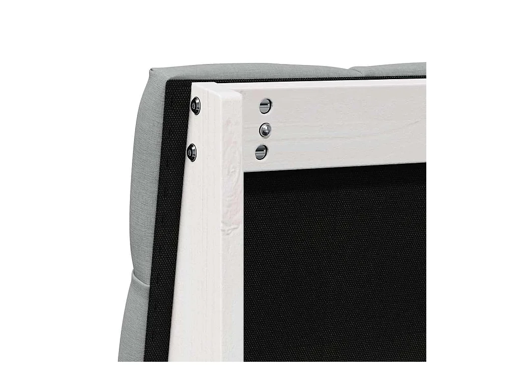 Tête de lit capitonnée Gris clair 100 cm Pin massif