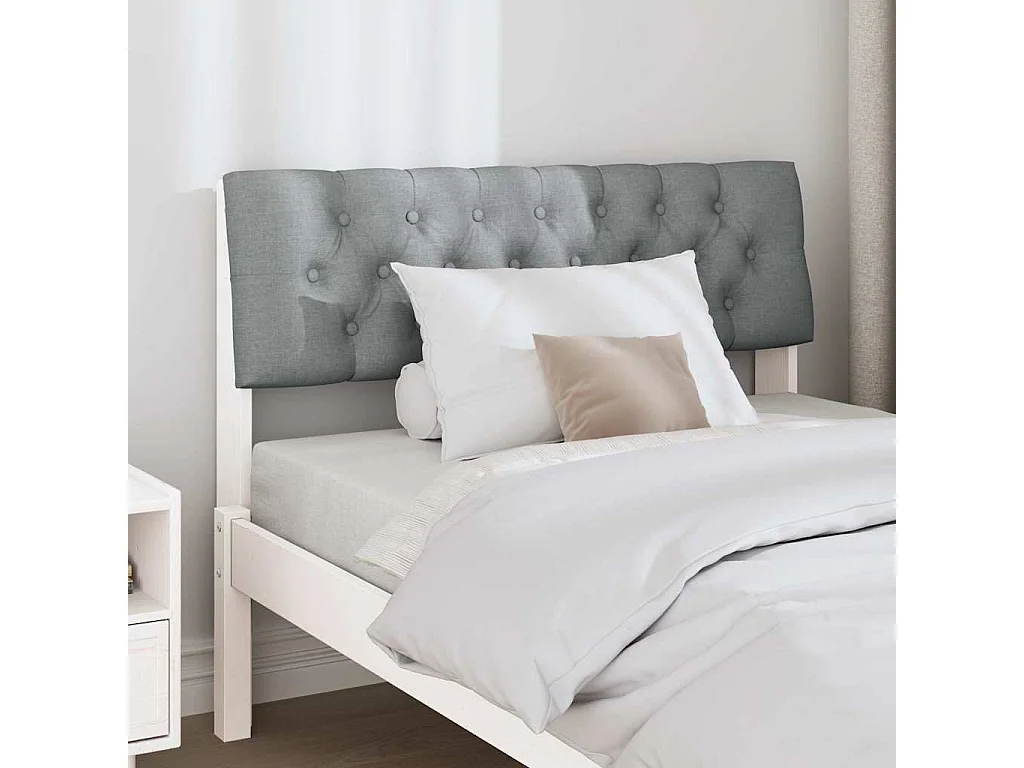 Cabeceira estofada Cinzento-claro 100 cm