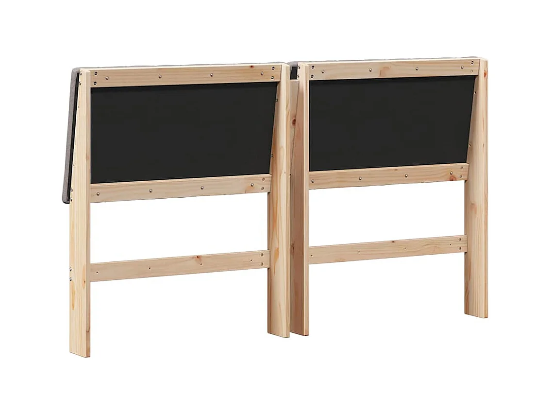 Cabecero tapizado Taupé 150 cm Madera de pino macizo