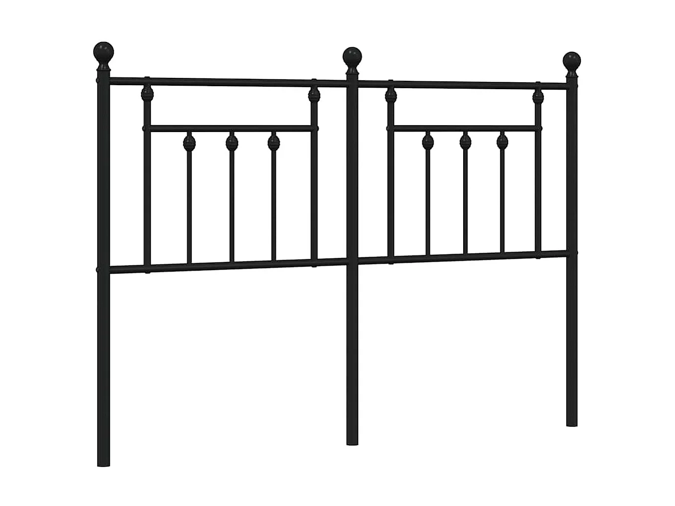 Tête de lit métal noir 140 cm
