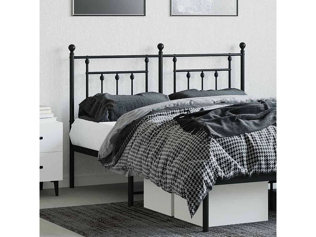 Tête de lit métal noir 140 cm