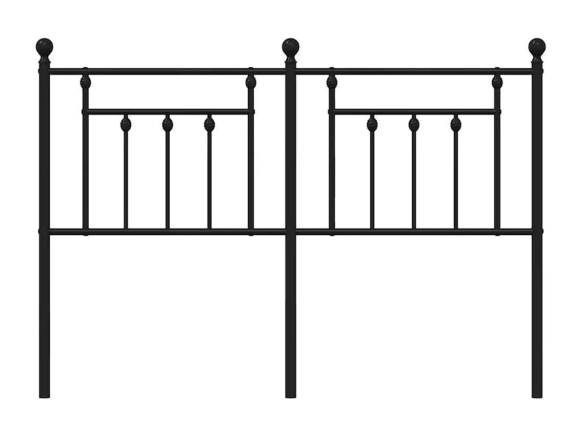 Tête de lit métal noir 140 cm