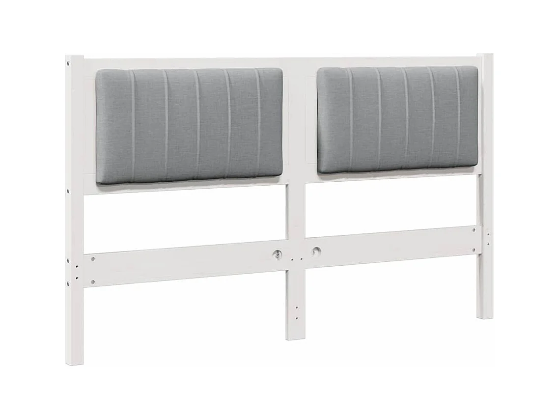 Cabeceira estofada com cabeceira Branco 140 cm